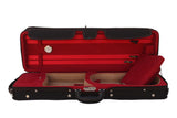 red lightweight violin case with hygrometer