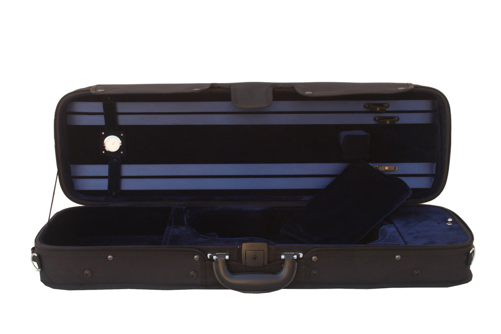 blue oblong violin case