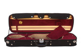red violin case with hygrometer